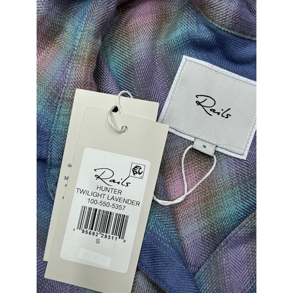 NWT Rails Women Shirts Button Down Long Sleeve Plaid Hunter Lavender Size S - Picture 5 of 8